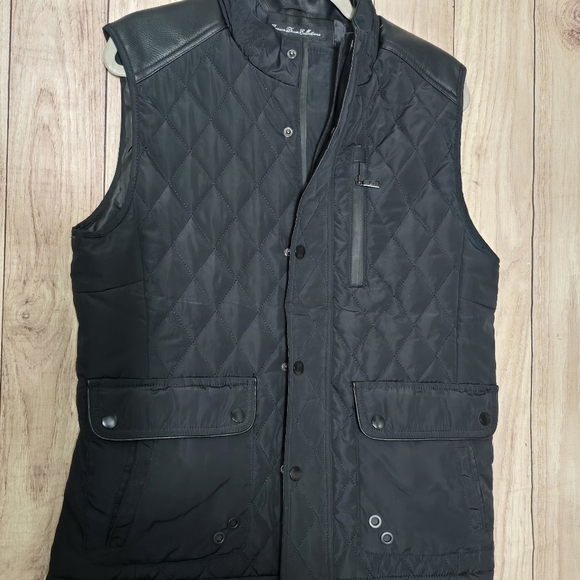 Fried Denim Men’s Quilted Black Zip/Snap Up Vest Size Medium - Picture 4 of 13
